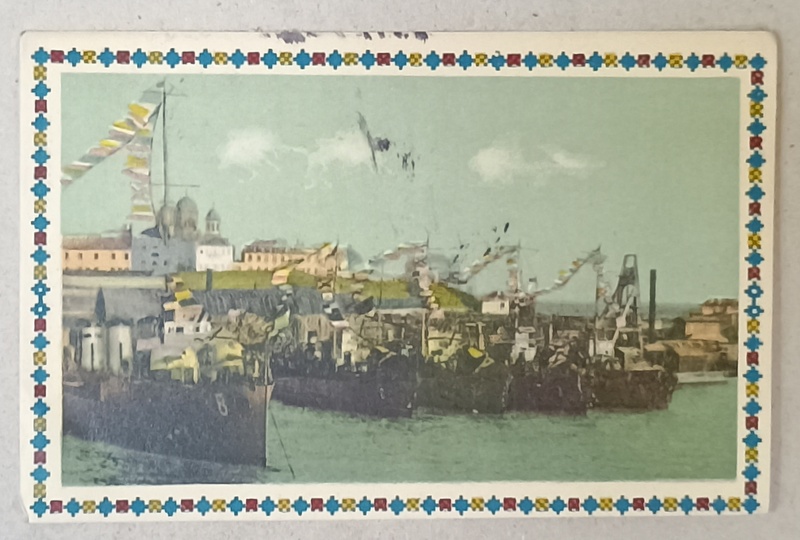 CONSTANTA , VASE DE RAZBOI SI PRINZATOARE DE MINE , CARTE POSTALA , 1925