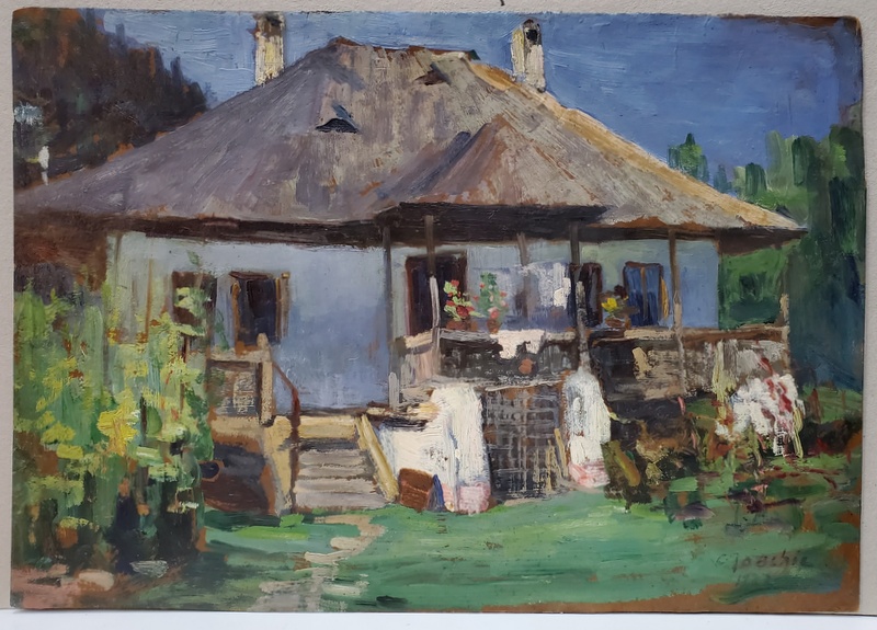 Constantin Isachie (1888 - 1967)- Casa taraneasca