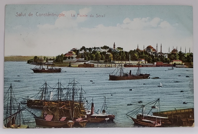 CONSTANTINOPOLE - LA POINTE DU SERAIL , CARTE POSTALA , 1910