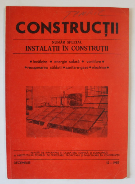 CONSTRUCTII , ORGAN AL I.C.C.P.D.C. , NR. 12 , 1985