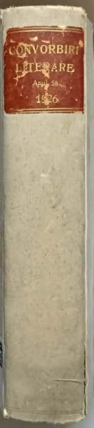 CONVORBIRI LITERARE 1926