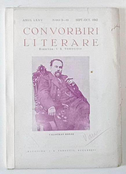 CONVORBIRI LITERARE - ANUL LXXV,  NR. 9 - 10 , SEPT. - OCT. 1942 * COTOR REFACUT