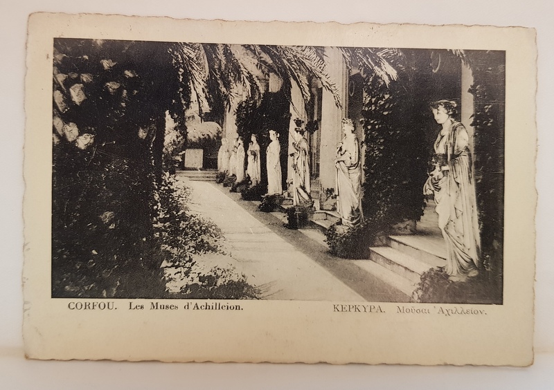 CORFU - MUZEUL ACHILLEION , CARTE POSTALA , 1936