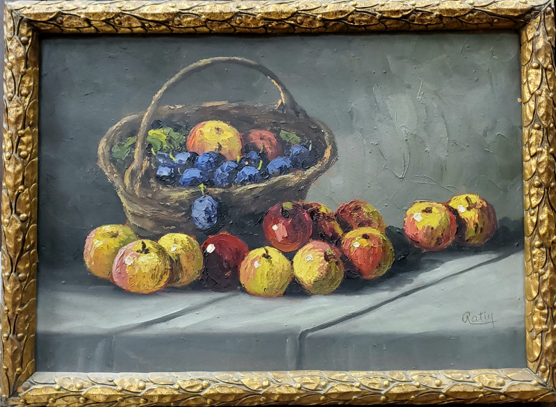 Cornel Ratiu (1882-1939) - Natura statica cu mere si prune