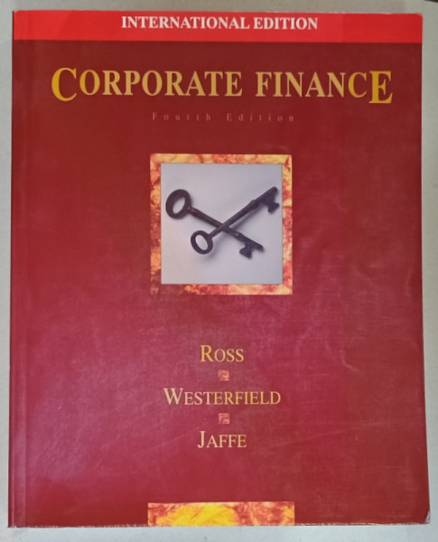 CORPORATE FINANCE by ROSS , WESTERFIELD and JAFFE , 1996