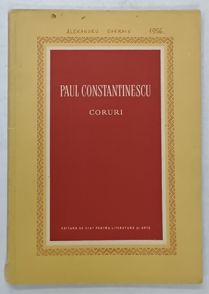 CORURI de PAUL CONSTANTINESCU , 1955