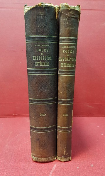 COURS DE NAVIGATION INTERIEURE, FLEUVES & RIVIERES, 2 VOLUME- PARIS 1871