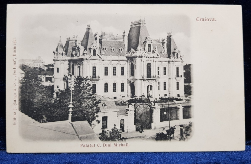 CRAIOVA - PALATUL C. DINI MICHAIL , CARTE POSTALA ILUSTRATA , CLASICA , NECIRCULATA