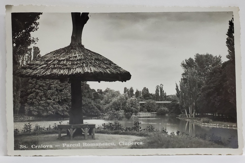 CRAIOVA , PARCUL ROMANESCU , CIUPERCA , CARTE POSTALA , 1942