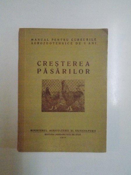 CRESTEREA PASARILOR , INTOCMIT de A. MAUCH , ST BOIAN , 1995