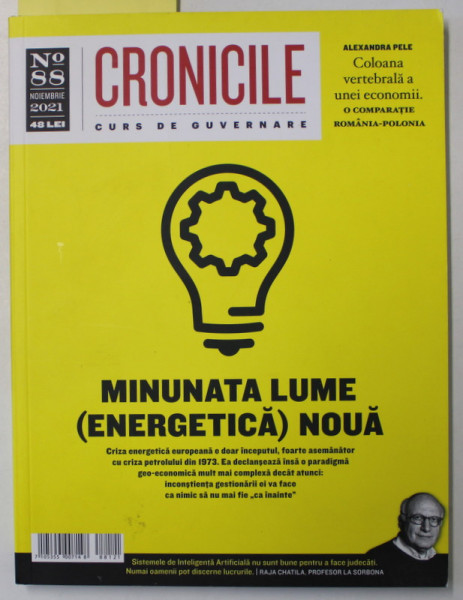 CRONICILE , CURS DE GUVERNARE , REVISTA DE ECONOMIE , NO. 88 , NOIEMBRIE , 2021