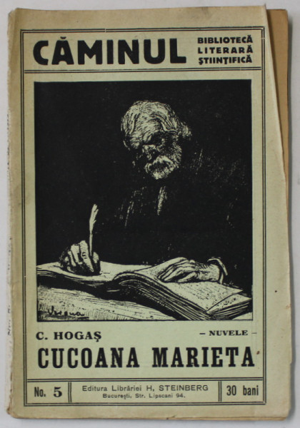 CUCOANA MARIETA de C. HOGAS  ,  BIBLIOTECA ' CAMINUL ' NO. 5 , INTERBELICA