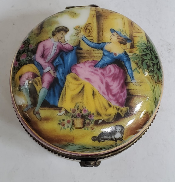 Cutie pentru bijuterii din portelan, Limoges, Secol XX