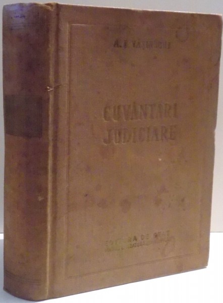 CUVANTARI JUDICIARE de A.J. VASINSCHI , 1953