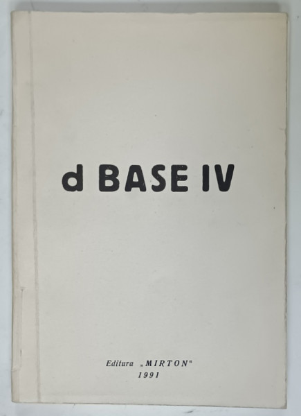d BASE IV , EXEMPLAR XEROXAT , 1991