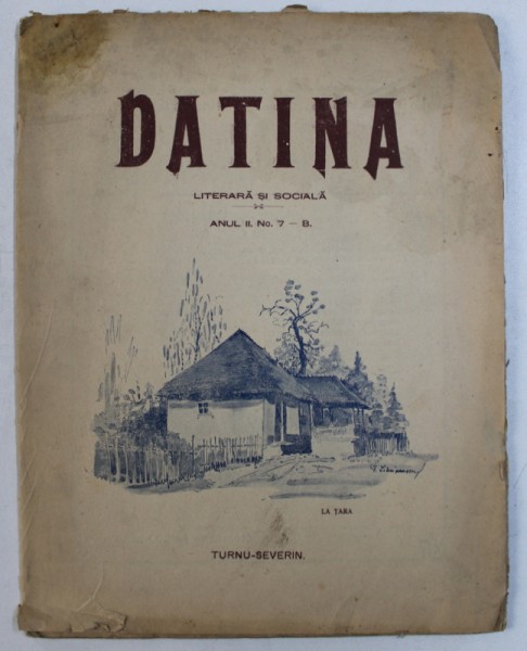 DATINA - REVISTA LITERARA SI SOCIALA - ANUL II , NO . 7 - 8 , SEPT - OCT , 1924