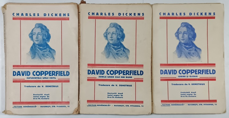 DAVID COPPERFIELD de CHARLES DICKENS , VOLUMELE I - III , ANII '20
