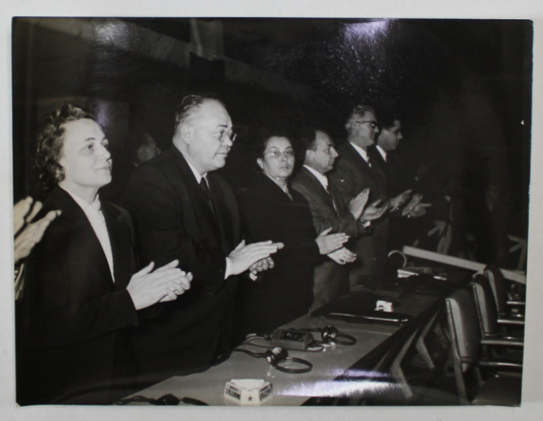 DELEGATIILE IUGOSLAVIEI SI CEHOSLOVACIEI LA CONGRESUL AL VIII - LEA AL P.C.I., ROMA , FOTOGRAFIE DE PRESA , 1956