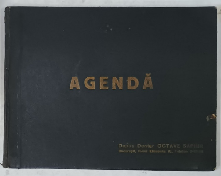 DEPOU DENTAR OCTAVE SAPHIR , AGENDA PENTRU PROGRAMAREA PACIENTILOR , ANII '30