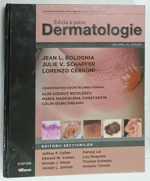 DERMATOLOGIE de JEAN L. BOLOGNIA ...LORENZO CERRONI , VOLUMUL II , 2025, BOGAT ILUSTRATA