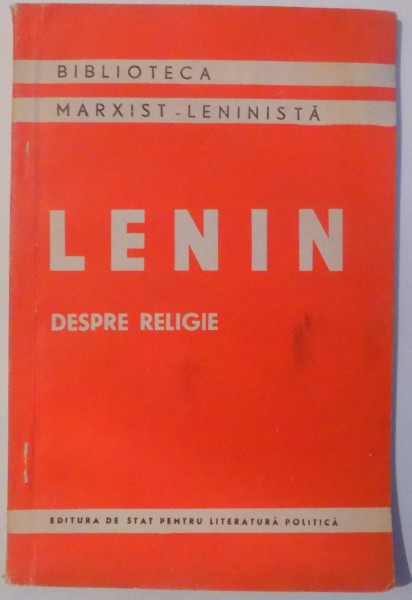 DESPRE RELIGIE de V. I. LENIN , 1956