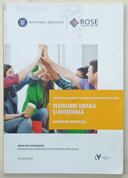 DEZVOLTARE SOCIALA SI EXPERIMENTALA , GHID PENTRU UNIVERSITATI,  coordonator ADRIAN OPRE , 2021