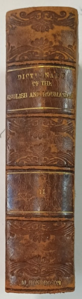 DICTIONAR ENGLEZ - ROMAN de HENRY L. LOLLIOT , VOLUMUL II , 1900