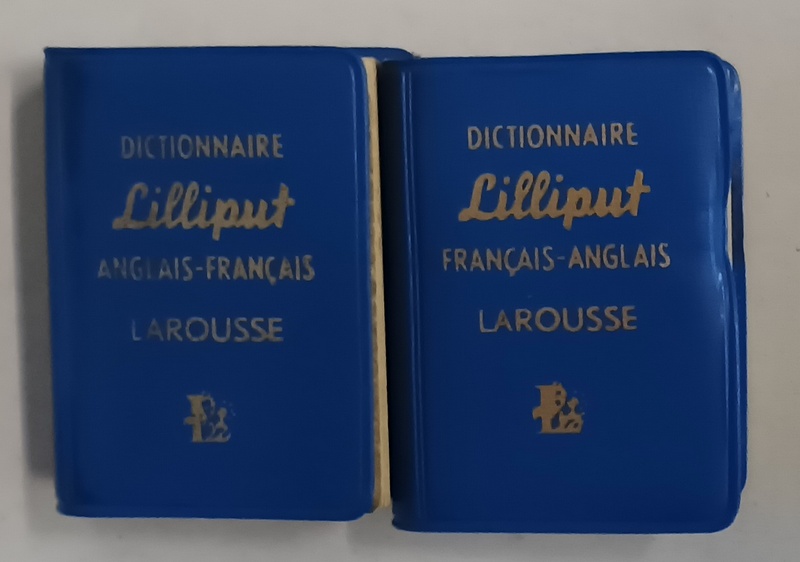 DICTIONNAIRE LILLIPUT ANGLAIS - FRANCAIS / FRANCAIS - ANGLAIS , 2 VOLUME , FORMAT LILLIPUT , 1961