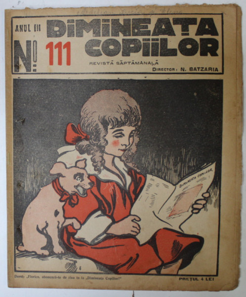 DIMINEATA COPIILOR , REVISTA SAPTAMANALA , nr. 111,  1926