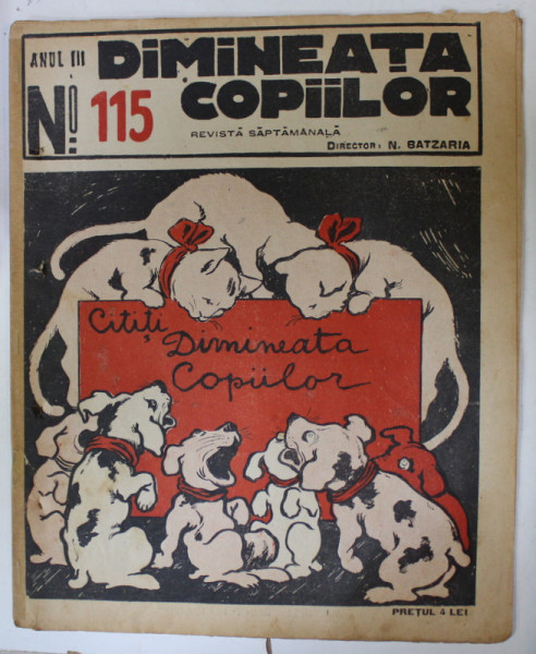 DIMINEATA COPIILOR , REVISTA SAPTAMANALA , NR. 115 , 1926