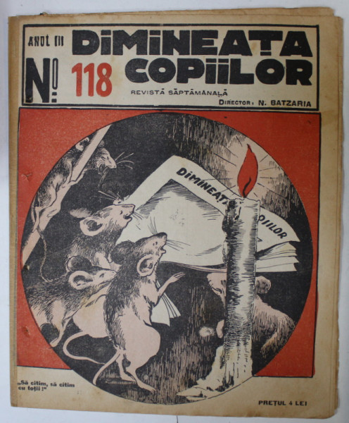 DIMINEATA COPIILOR , REVISTA SAPTAMANALA , nr. 118 ,  1926