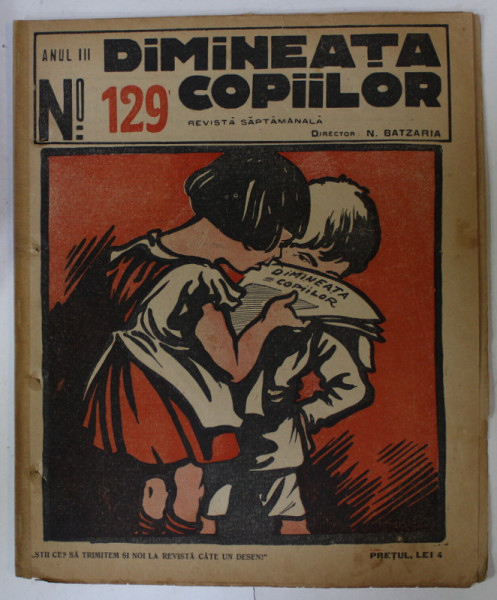 DIMINEATA COPIILOR , REVISTA SAPTAMANALA , nr. 129 ,  1926