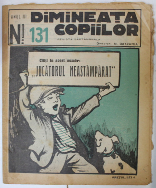 DIMINEATA COPIILOR , REVISTA SAPTAMANALA , nr. 131 , 1926