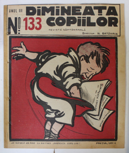 DIMINEATA COPIILOR , REVISTA SAPTAMANALA , nr. 133 , 1926