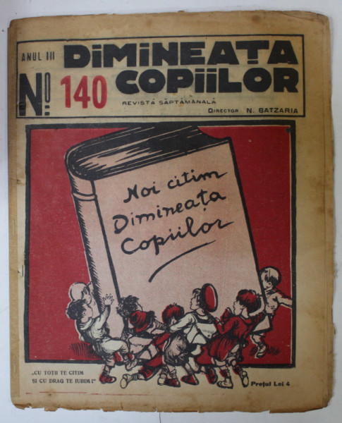 DIMINEATA COPIILOR , REVISTA SAPTAMANALA , nr. 140 , 1926