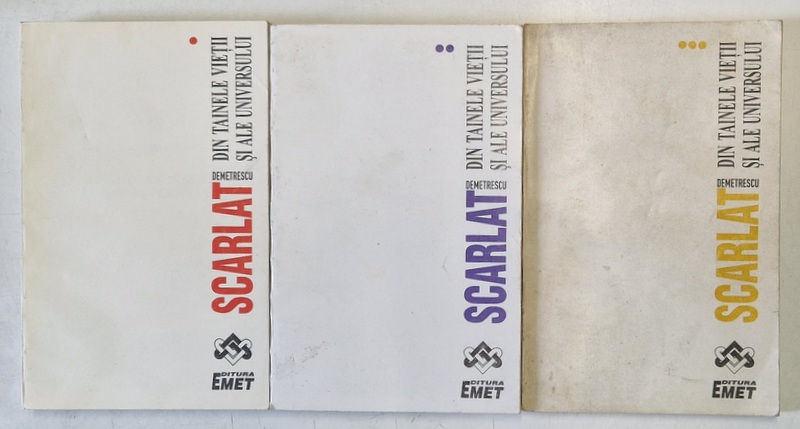 DIN TAINELE VIETII SI ALE UNIVERSULUI de SCARLAT DEMETRESCU, VOL I-III  1993 , * MINIMA UZURA, VOLUMUL 3 PREZINTA CATEVA SUBLINIERI