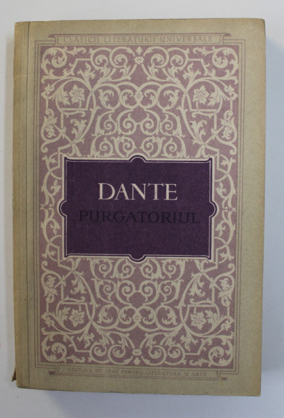 DIVINA COMEDIE.PURGATORIUL de DANTE ALIGHIERI  1956