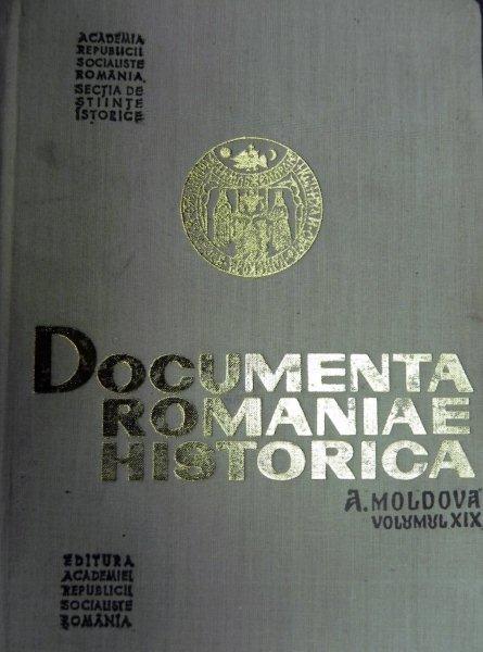 DOCUMENTA ROMANIAE HISTORICA  VOL.XIX