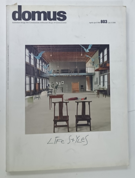 DOMUS ,  ARCHITECTURA , DESIGN , ARTE , COMUNICAZIONE , SUBIECT : LIFE STYLES ,  REVISTA CU TEXT IN  ITALIANA  SI ENGLEZA , NR. 803 , 1998