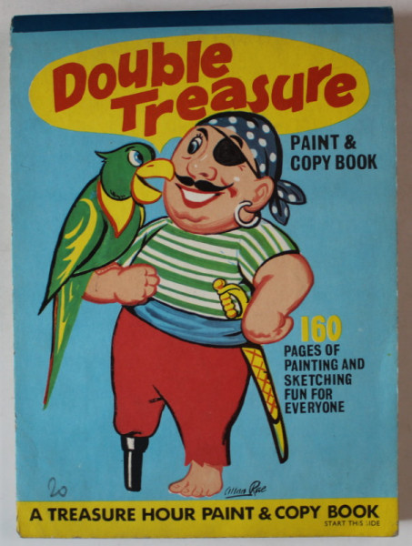 DOUBLE TREASURE , PAINT AND COPY BOOK , 160 PAGES OF PAINTING AND SKETCHING .., ANII '70