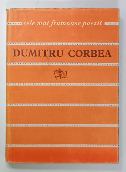 DUMITRU CORBEA , COLECTIA ' CELE MAI FRUMOASE POEZII ' NR. 41 , portret de RADU DRAGOESCU , 1962