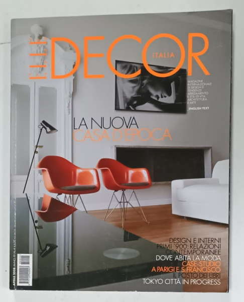 ELLE DECOR ITALIA , MAGAZINE INTERNAZIONALE DI DESIGN E TENDENZE ...ARCHITETTURA E ARTE , TEXT IN LIMBA ITALIANA  , NR. 4 , 2008