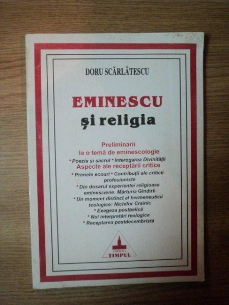 EMINESCU SI RELIGIA de DORU SCARLATESCU