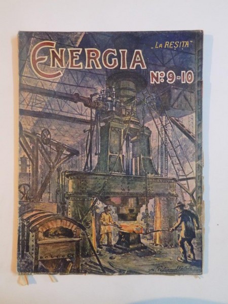 ENERGIA NR. 9 - 10 LA RESITA , COPERTA REALIZATA DE A. POITEVIN SKELETTI ,