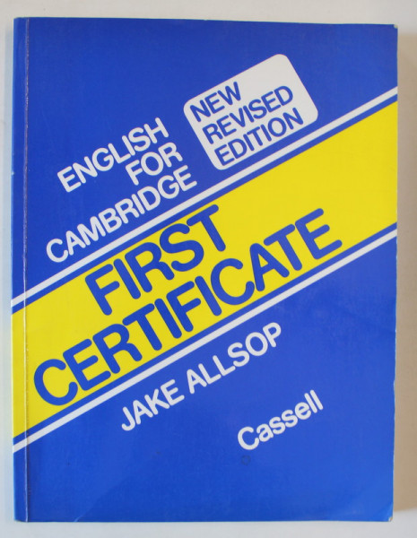 ENGLISH FOR CAMBRIDGE FIRST CERTIFICATE by JAKE ALLSOP , 1991
