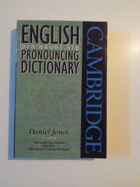 ENGLISH PRONOUNCING DICTIONARY , 15th EDITION de DANIEL JONES , 1997