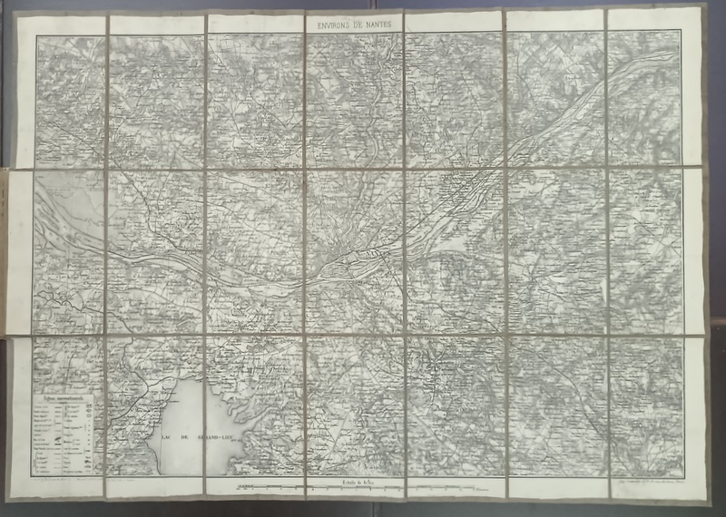 ENVIRONS DE NANTES , PLAN , SFARSITUL SEC. XIX