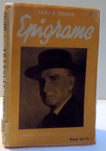 EPIGRAME de RADU D. ROSETTI , 1936