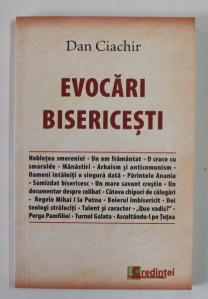 EVOCARI BISERICESTI de DAN CIACHIR , 2018