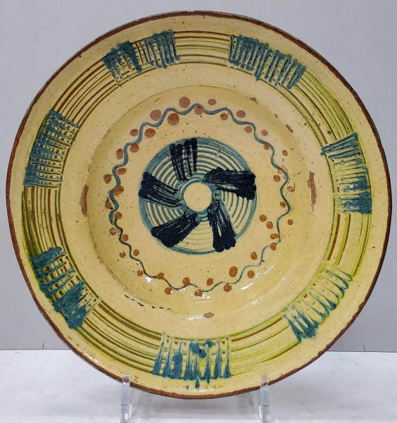 Farfurie din ceramica, Horezu, cca. 1900